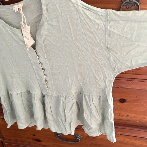 Hem & Thread Women’s Sage Babydoll Top Size Small NEW - Picture 6 of 9